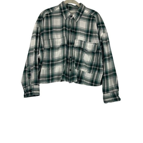 Abercrombie & Fitch crop women's shirt Small oversized  up to 50'chest 20' long - Picture 1 of 7